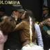 Colprensa-Andr&#233;s Torres - El general Luis Mendieta con su familia en la Direcci&#243;n de la Polic&#237;a Nacional, durante la celebraci&#243;n de su cumplea&#241;os 53 en libertad.