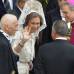 FOTO AFP - La Reina Sofía de España y más de 20 jefes de Estado presenciaron la ceremonia de canonización de los dos Papas.
