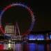 AP - El London Eye a orillas del Támesis se ilumina en rojo, azul y blanco para celebrar el nacimiento del hijo del príncipe Guillermo y Kate, duquesa de Cambridge.