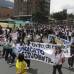 Colprensa - Desde la Plaza de Bolívar en Bogotá, sitio de concentración de las protesta se dio inicio a la llamada Semana de la Indignación.