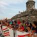 Foto Colprensa - Cartagena se convirti&#243; en un gran carnaval, con el tradicional desfile de carrozas, que dio inicio a las fiestas populares y a las actividades centrales del Concurso Nacional de Belleza. Las 25 candidatas estuvieron radiantes.