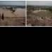 Reuters - La foto de la izquierda fue tomada el 31 de julio de 2010 en la ciudad de Nowshera, la de la derecha fue casi un años después. Muchas empresas y comercios no volvieron a abrir después de las inundaciones.
