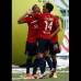 Foto Manuel Saldarriaga - El primer gol lo celebró con el alma y al lado de su compañero de ataque Germán Ezequiel Cano.