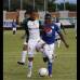 Colprensa - Hugo Soto (blanco) y &#201;dinson Toloza (azul) marcaron gol para cada una de sus escuadras durante el encuentro.
