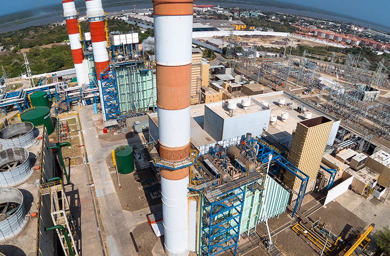 Central termoeléctrica de la zona franca Celsia en Barranquilla. Foto: Cortesía Celsia.