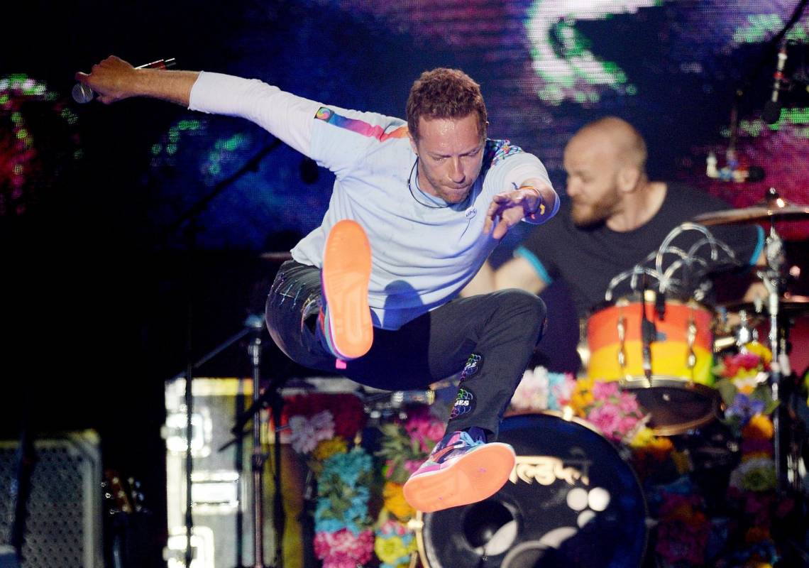 Colplay remató la noche de música en Manchester. FOTO Reuters