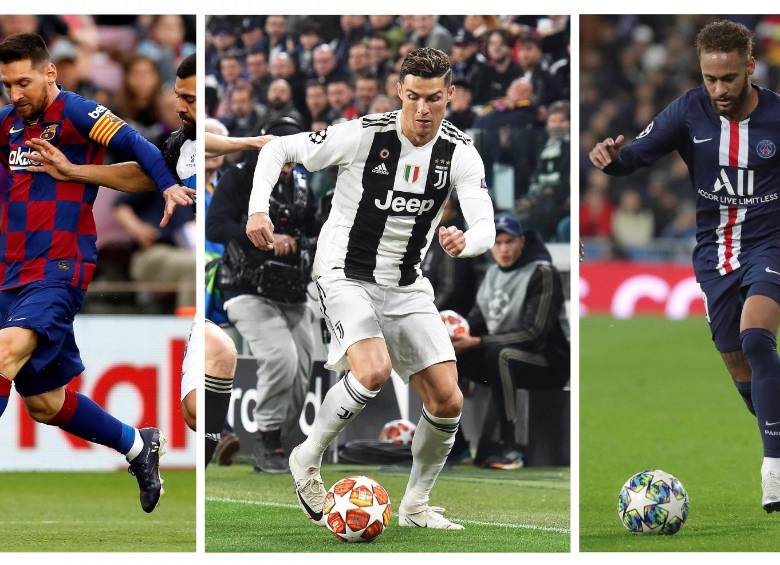 Lionel Messi, Cristiano Ronaldo y Neymar, el podio de los que más dinero ganaron. FOTO EFE