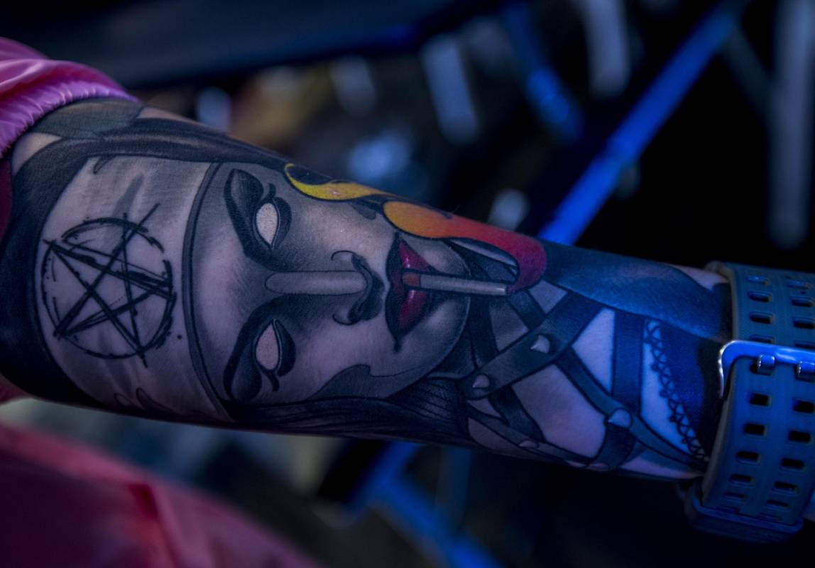 Spiderman,un rostro animal, y una variedad sobresalían en Expotatuajes. Foto: JAIME PÉREZ MUNEVAR