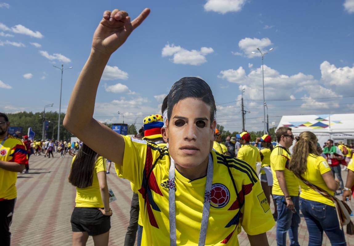Hinchas colombianos han llegado de todo el mundo para apoyar a la Selección. FOTO JUAN ANTONIO SÁNCHEZ- ENVIADO ESPECIAL