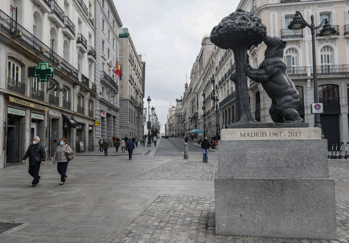 El rebrote de Covid en España tiene a lugares emblemáticos sin turistas. Muchos Países Europeos se prepararan para un aislamiento preventivo en la época navideña atípica que se avecina. Foto: Manuel Saldarriaga Quintero.