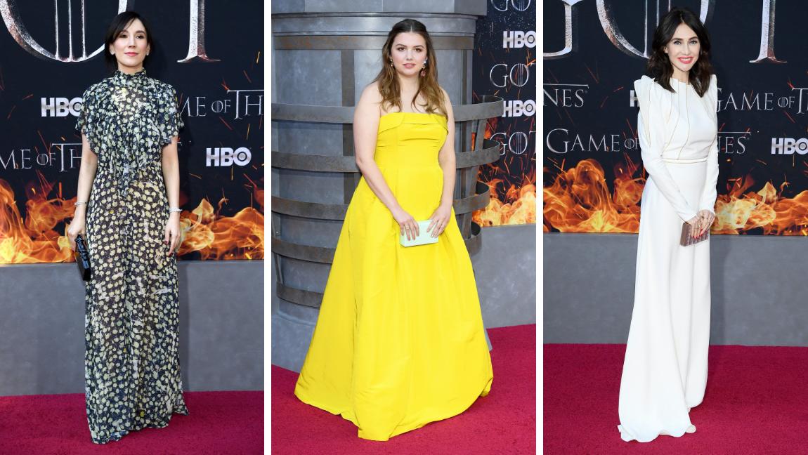Las actrices Sibel Kekilli (Shea), Hannah Murray (Gilly) y Carice van Houten (Melisandare). FOTOS AFP