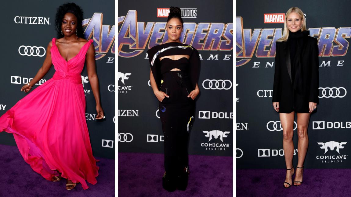Danai Gurira, Tessa Thompson y Gwyneth Paltrow. FOTOS Efe