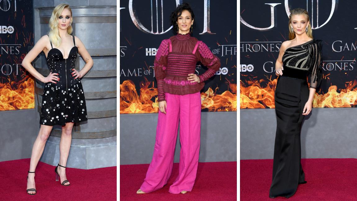 Sophie Turner (Sansa), Indira Varma (Ellaria Sand) y Natalie Dormer (Margaery Tyrell). FOTOS AFP