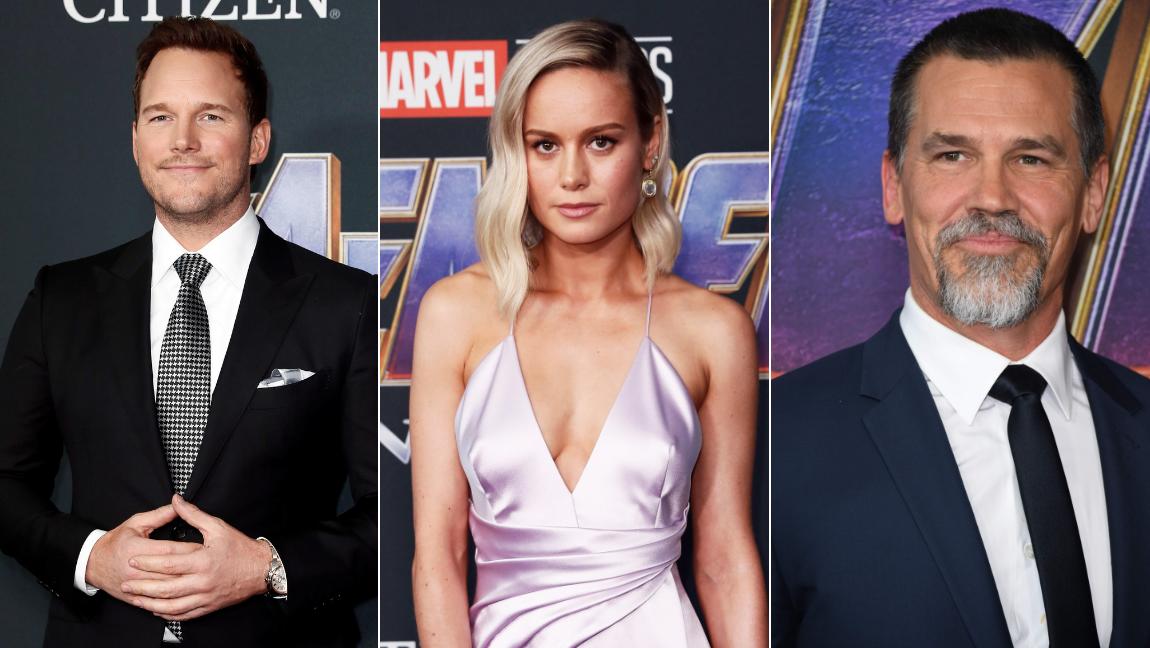 Chris Pratt, Brie Larson y Josh Brolin. FOTOS Efe y Afp