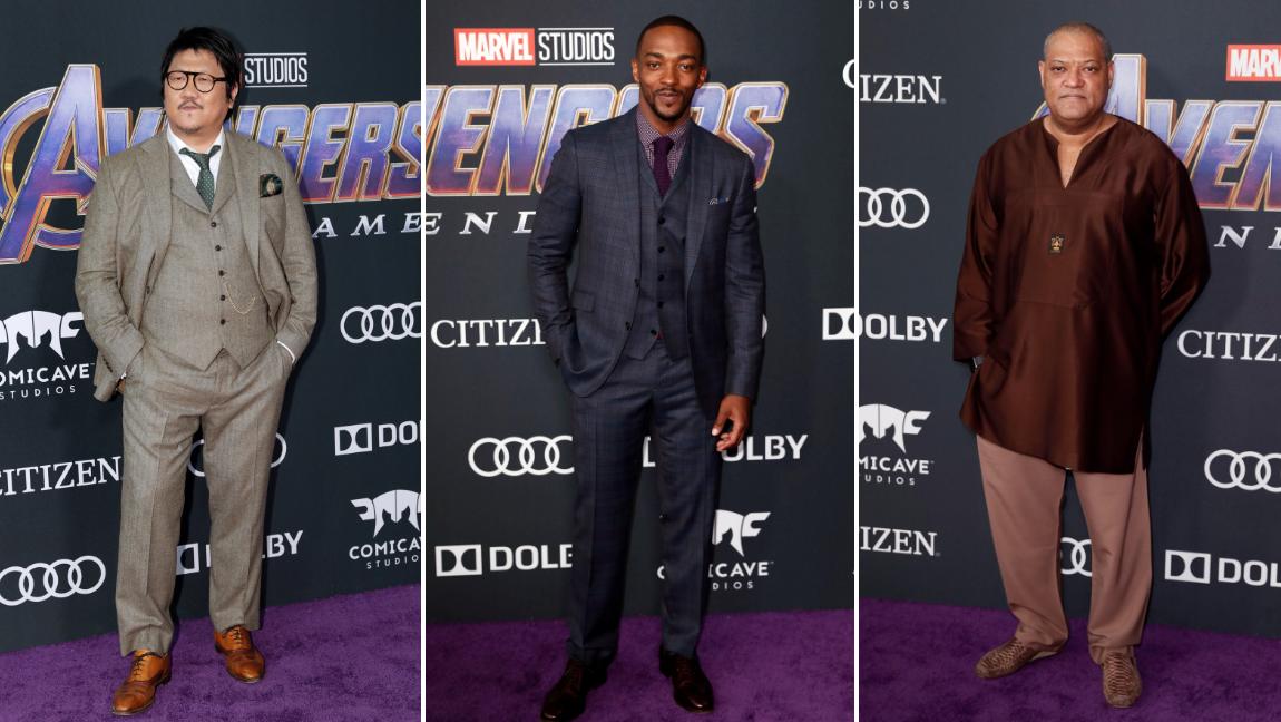 Benedict Wong, Anthony Mackie y Laurence Fishburne. FOTOS Reuters y Efe