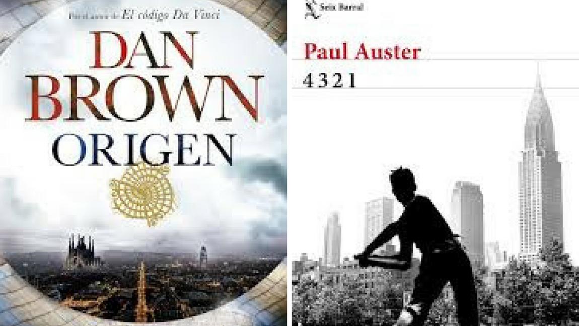 Quienes buscan misterio, Dan Brown publicó la quinta entrega de las aventuras de Robert Langdon en su libro Origen, y quienes siguen al celebre escritor estadounidense Paul Auster, entre lo más destacado de 2017 está su libro 4 3 2 1, en la que explora el poder del destino en cuatro versiones distintas de una misma vida, la de Archie Ferguson. Fotos Cortesía