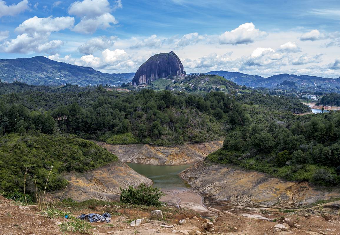El embalse se encuentra en sus mínimos históricos, debido a la reducción inusual de las lluvias. FOTO JUAN ANTONIO SÁNCHEZ OCAMPO
