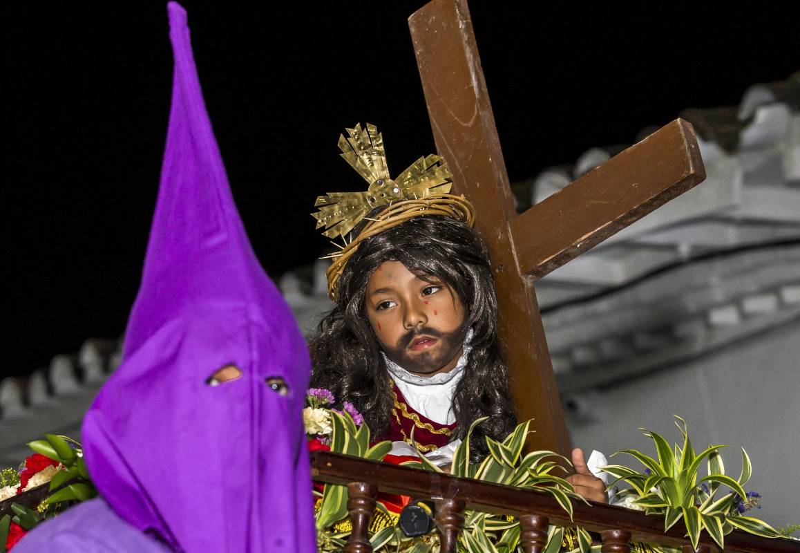 Los niños se toman muy en serio la representación de los personajes bíblicos. FOTO JUAN ANTONIO SÁNCHEZ OCAMPO