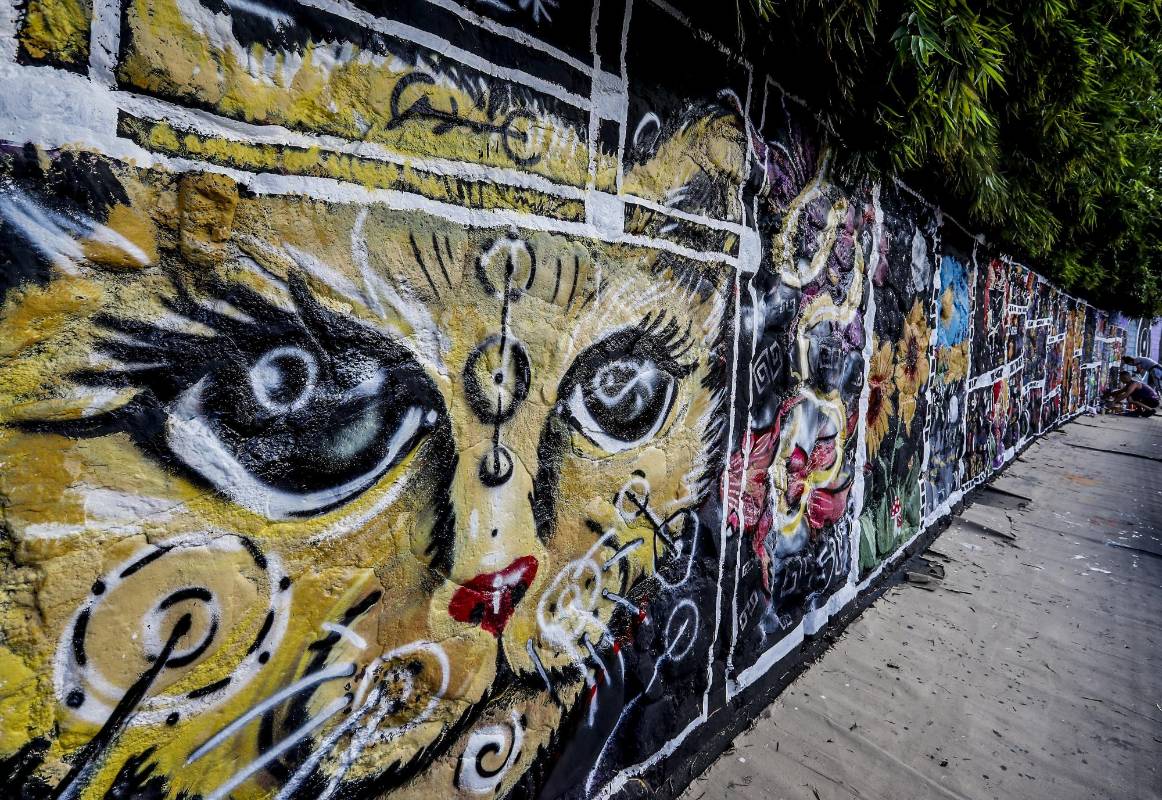 Además del mural, el artista entregará 16 tótems creados por él que serán expuestos en Plaza Mayor. Foto: Jaime Pérez Munévar
