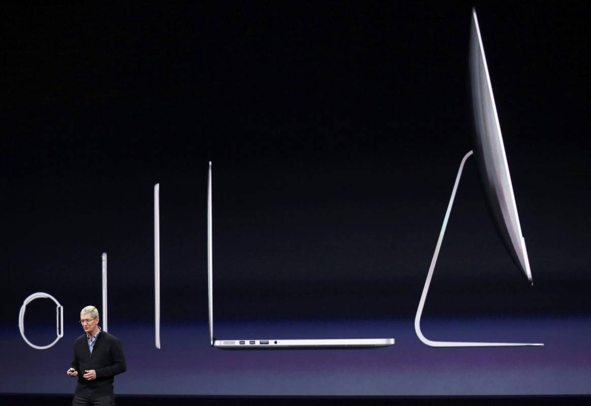 La pantalla del nuevo MacBook será de 12 pulgadas, Retina Display 2304 x 1440 pixeles. FOTO AP