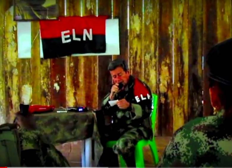“Pablo Beltrán” en Chocó. FOTO: Captura de video Eln