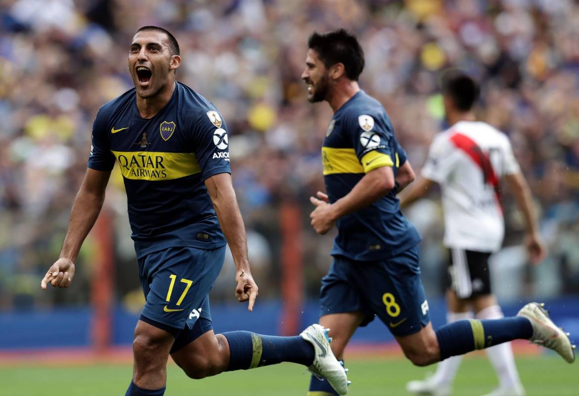 Wanchope Ábila marcó el primer tanto de la final. FOTO AFP