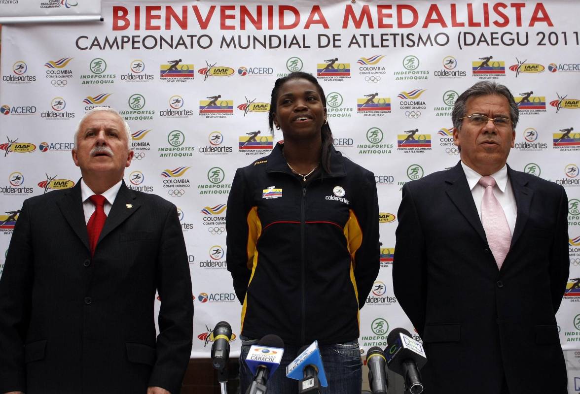 En 2011, Caterine ganó medalla de bronce en el Mundial de atletismo de Daegu, Corea del Sur. FOTO COLPRENSA