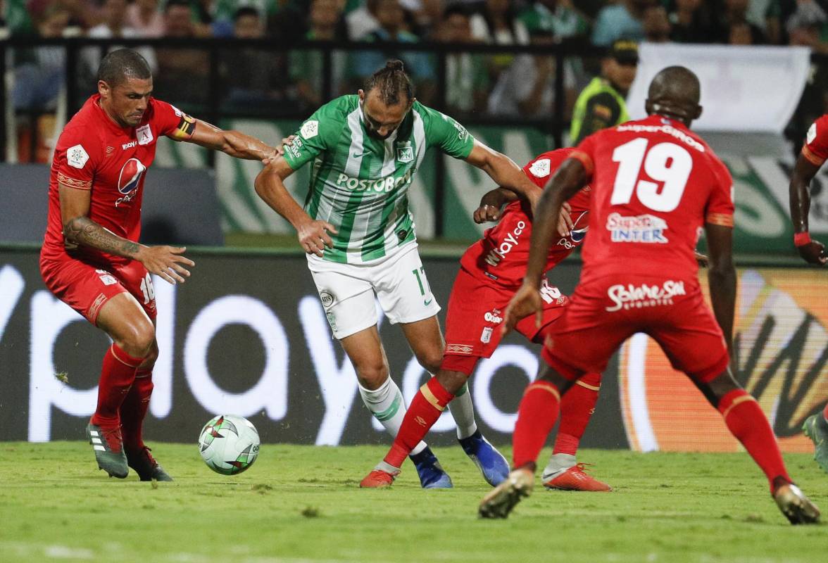 El atacante Argentino llegó a cinco anotaciones por la liga con la camiseta verde en 15 partidos. Foto: Manuel Saldarriaga Quintero