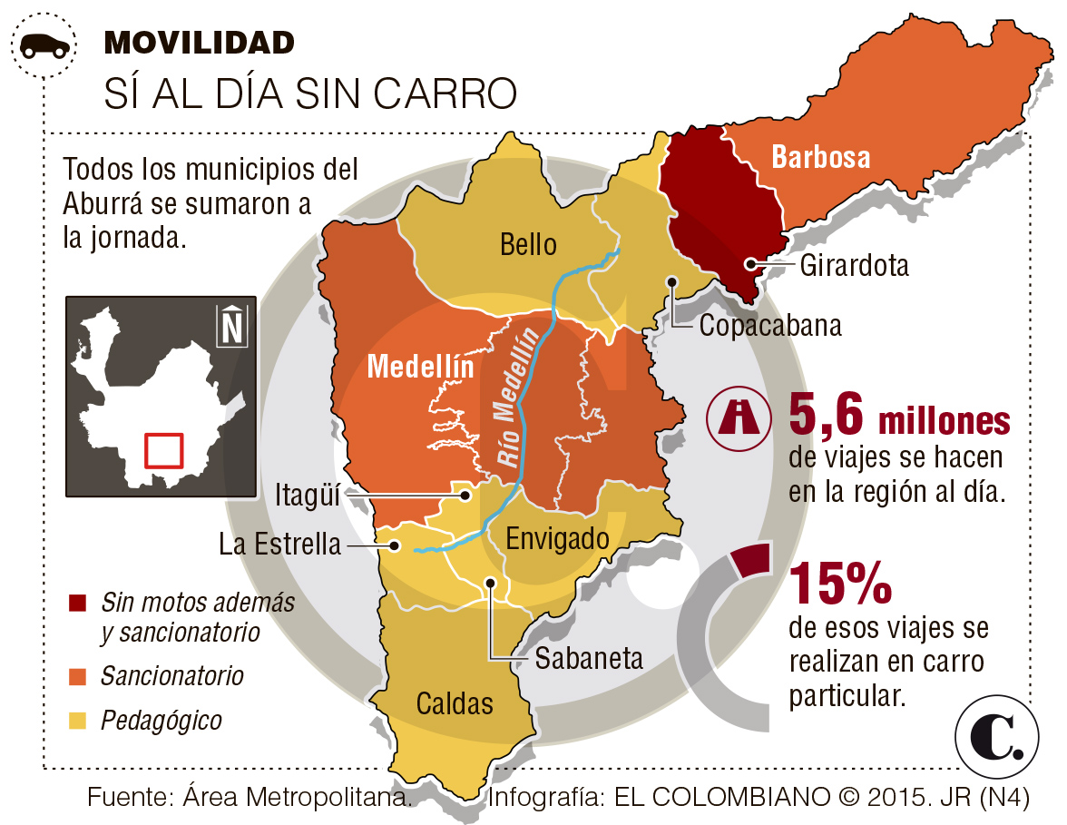 Todo el Valle de Aburrá se sumará al Día sin Carro