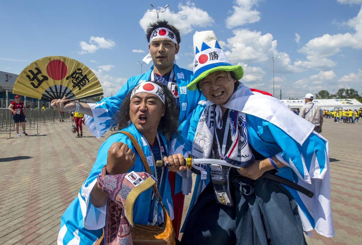 El Mordovia Arena es el escenario del debut de la selección Colombia, allí llegan miles de colombianos que han viajado desde diferentes partes del mundo para ver al equipo tricolor frente a Japón. Foto: Juan Antonio Sánchez, Enviado especial