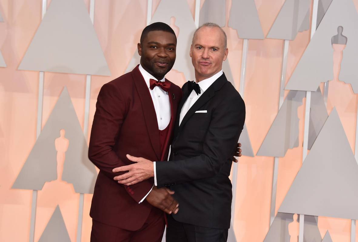 David Oyelowo y Michael Keaton. FOTO AP