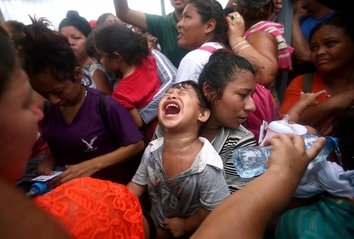 Migrantes que esperan por asilo en México. Octubre 20. Foto: Reuters