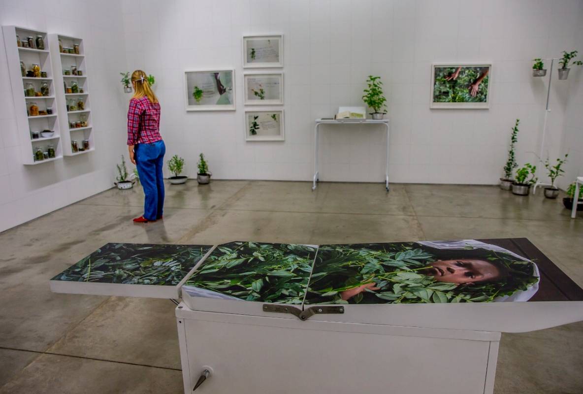 La exposición Definición de Horizonte Obra de la medica y artista antioqueña Libia Posada Foto: Juan Antonio Sánchez