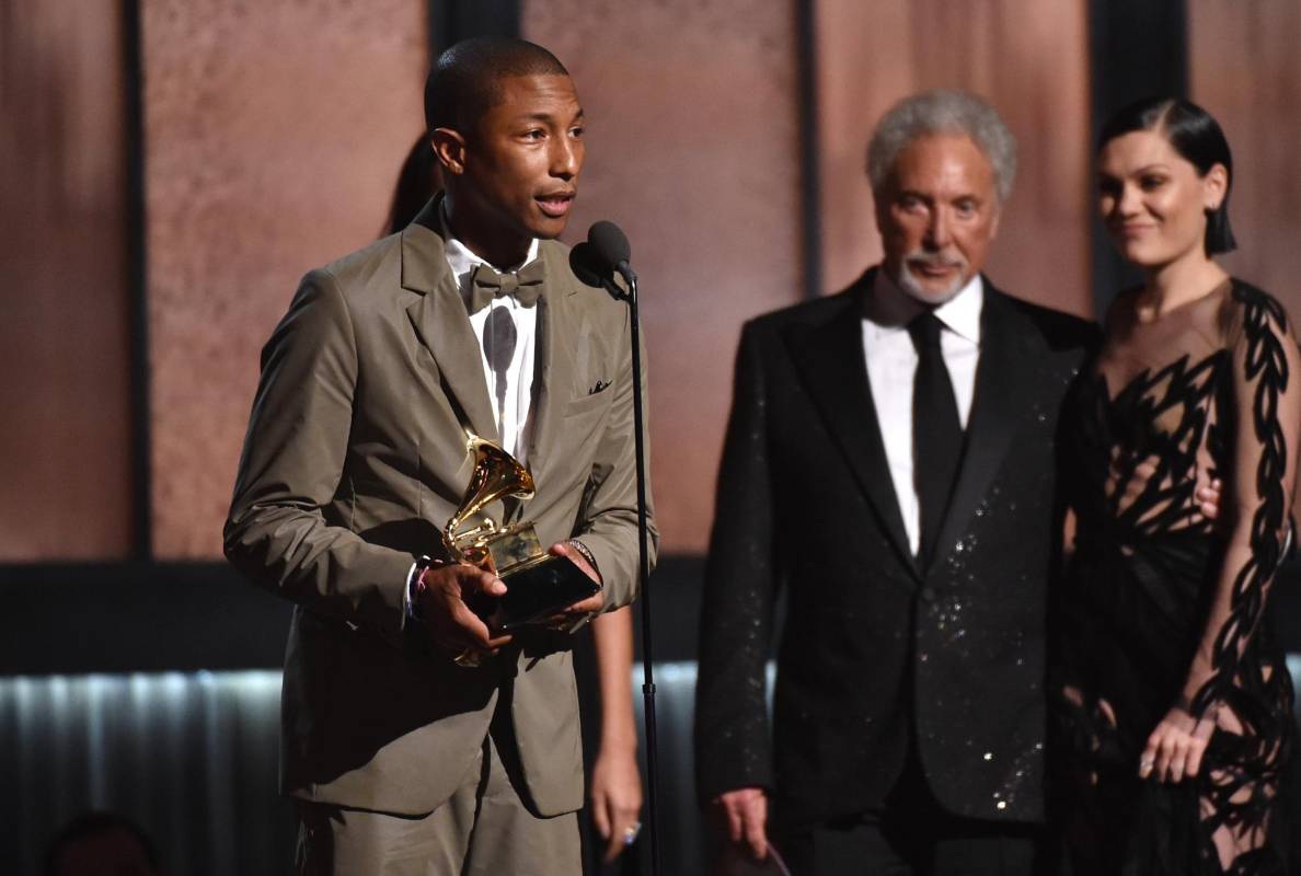 La mejor interpretación solista de pop fue para Pharrell Williams por Happy. FOTO AP