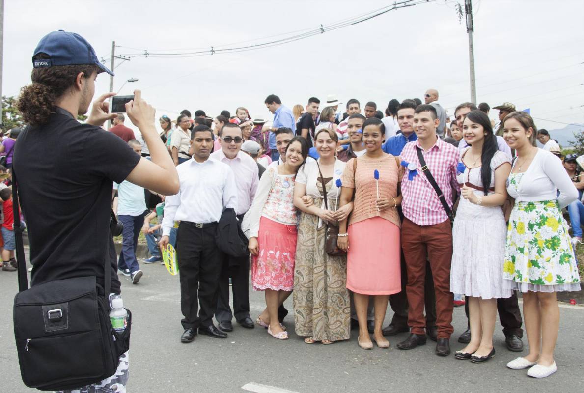 Asistentes al Desfile de Silleteros. FOTO MARIO VALENCIA.