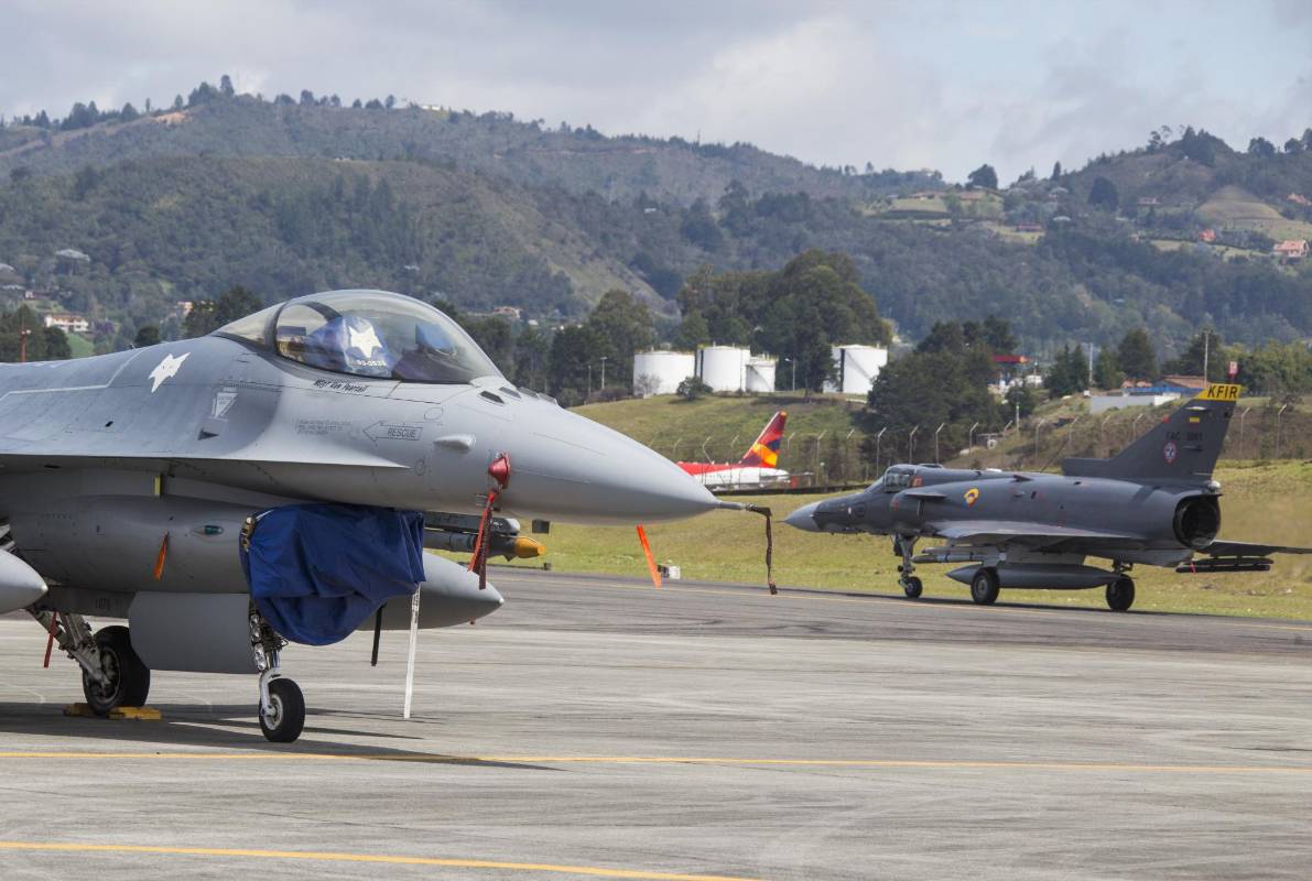 Por Colombia estarán los aviones K-Fir de la Fuerza Aérea. FOTO CORTESÍA FAC