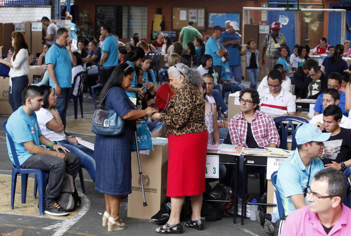 La jornada electoral se desarrolló en total normalidad al sur del Valle de Aburrá. FOTO Manuel Saldarriaga