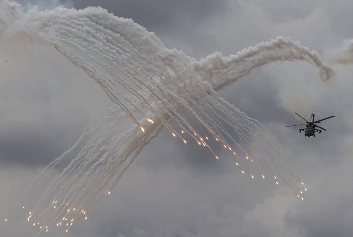El aniversario 97 de la Fuerza Aérea se celebró con un espectáculo aéreo en Antioquia. FOTOS JAIME PÉREZ
