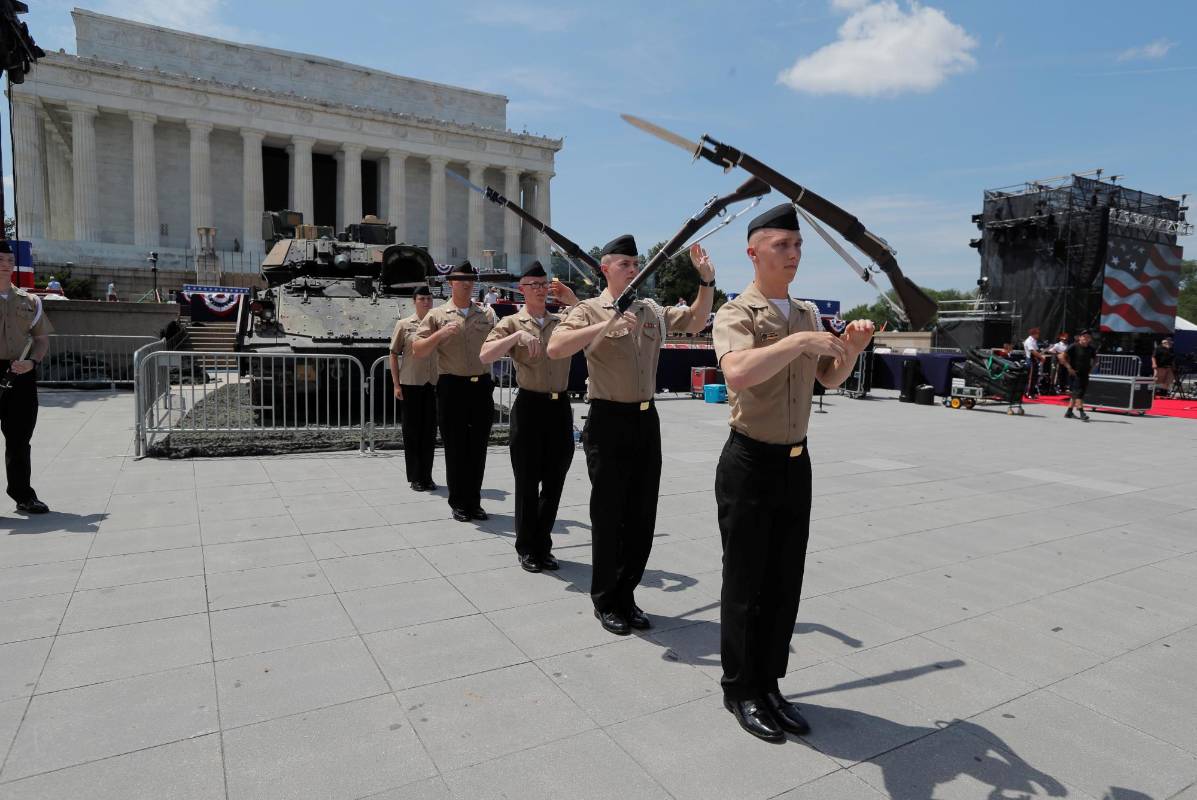 El desfile, que recorrerá el National Mall y sus calles aledañas, contará con cerca de 300 militares. FOTO Reuters