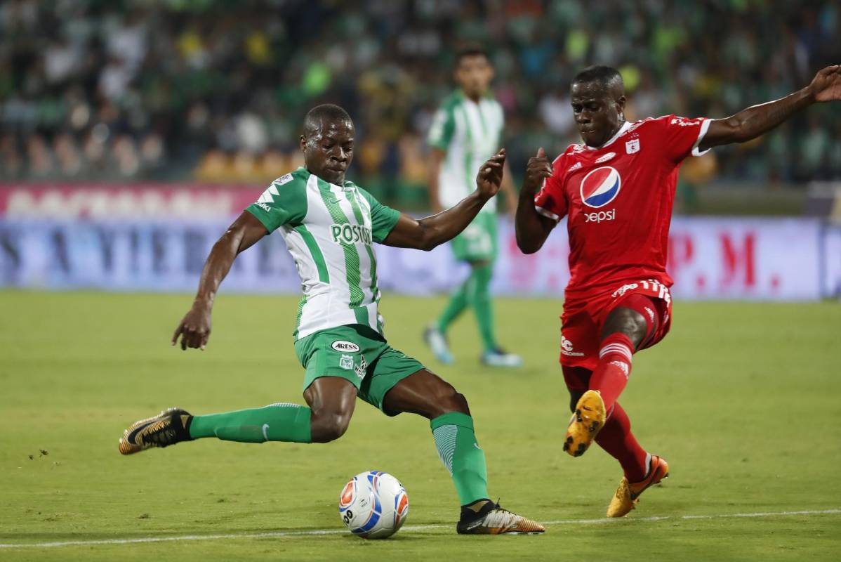 Nacional sufrió para vencer a un defensivo América de Cali. El equipo de Almirón volvió a la victoria luego de dos fechas. FOTO RÓBINSON SÁENZ
