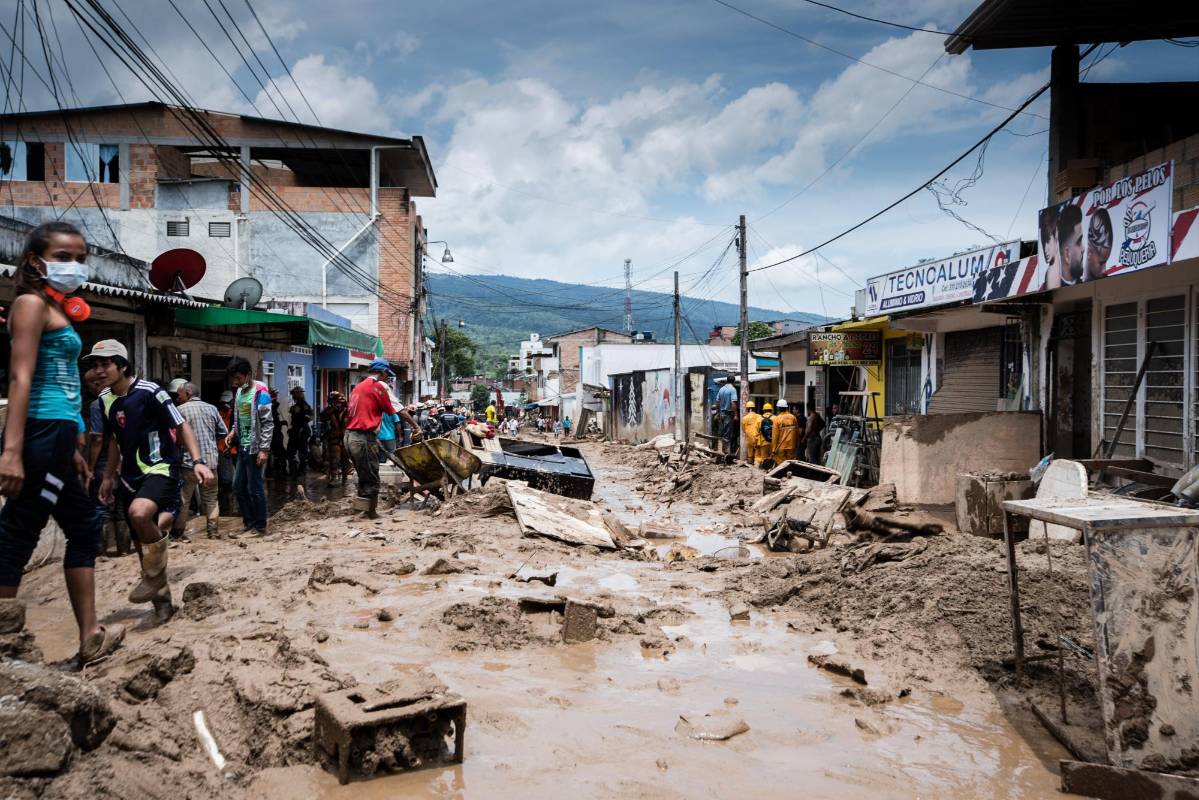 El sábado primero de abril fuertes lluvias ocasionaron el desborde de los ríos Mocoa, Mulato y Sancoyaco provocando una avalancha que arrasó con los barrio San Miguel, El Progreso, Laureles, El Libertador, San Fernando y San Miguel. Foto: Andrés Cardona