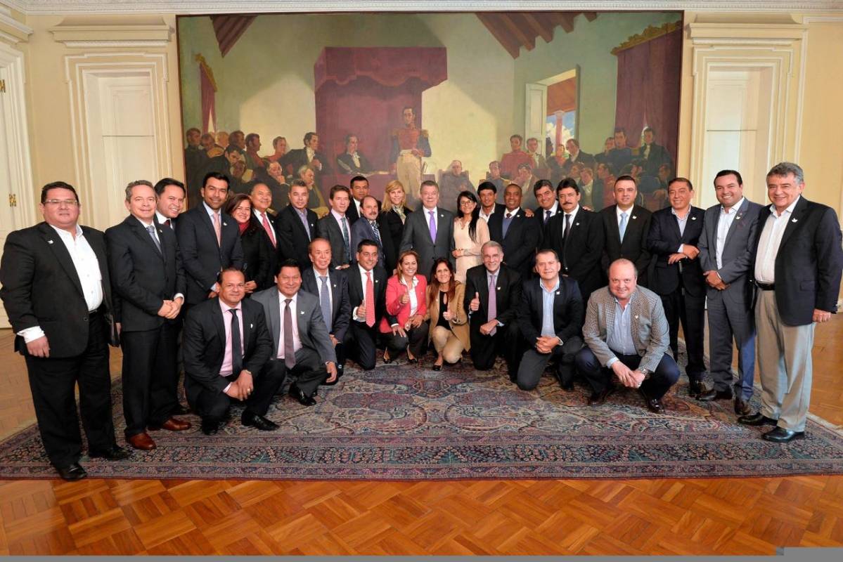 Luego del discurso, sostuvo una larga reunión con los gobernadores de todo el país. FOTO CORTESÍA 