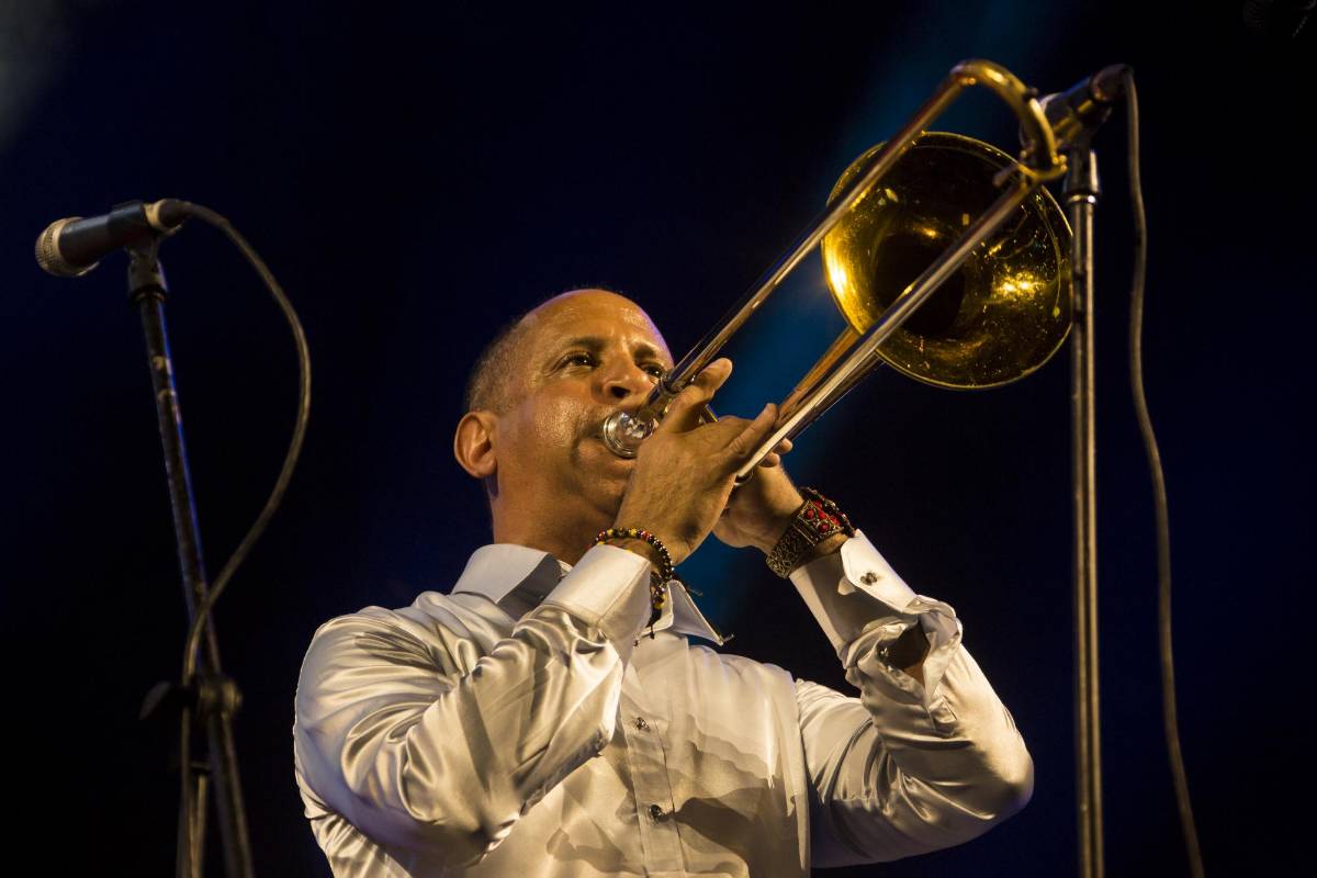 Dewell Narváez, fundador de la legendaria Orquesta Narváez. FOTO CARLOS VELÁSQUEZ