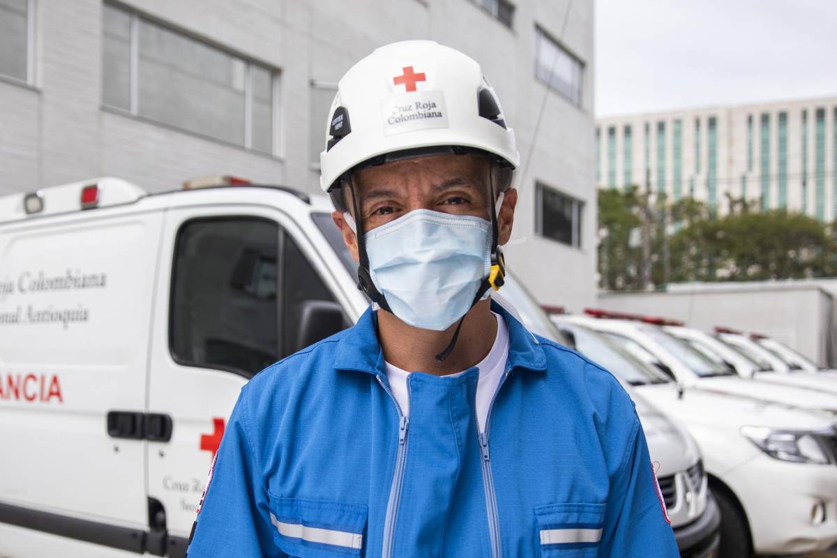 Fredy Alexánder López Moreno, voluntario socorrista. FOTO: Carlos Velásquez