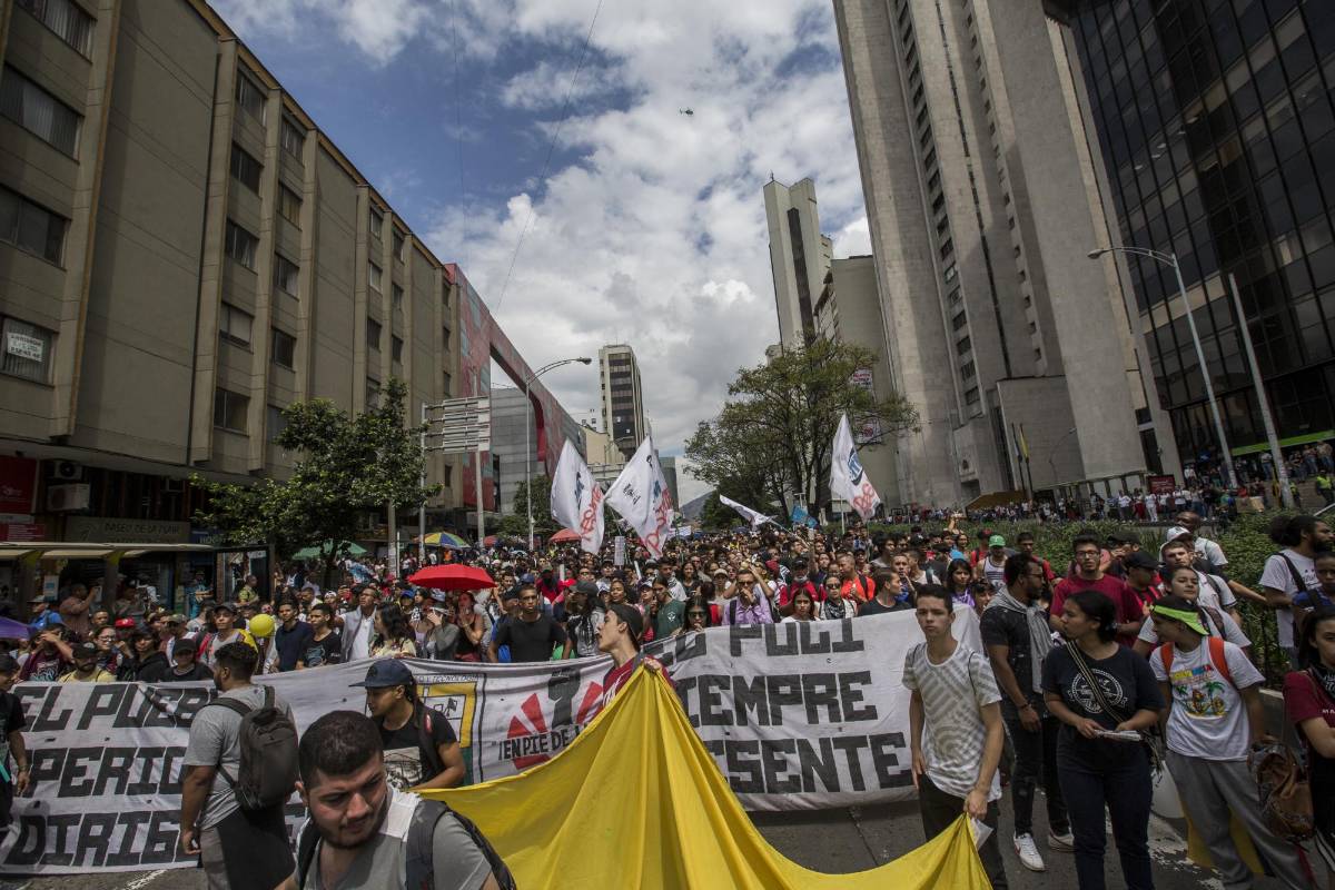 En la capital antioqueña se realizaron dos recorridos. Una partió a las 10:00 a.m. desde el Parque de los Deseos, junto a la Universidad de Antioquia. Foto: Santiago Mesa