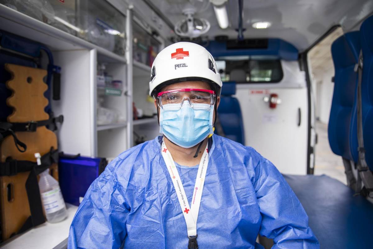 Nelson Antonio Ramirez Correa, técnico administrativo de Salud en Emergencias. FOTO: Carlos Velásquez