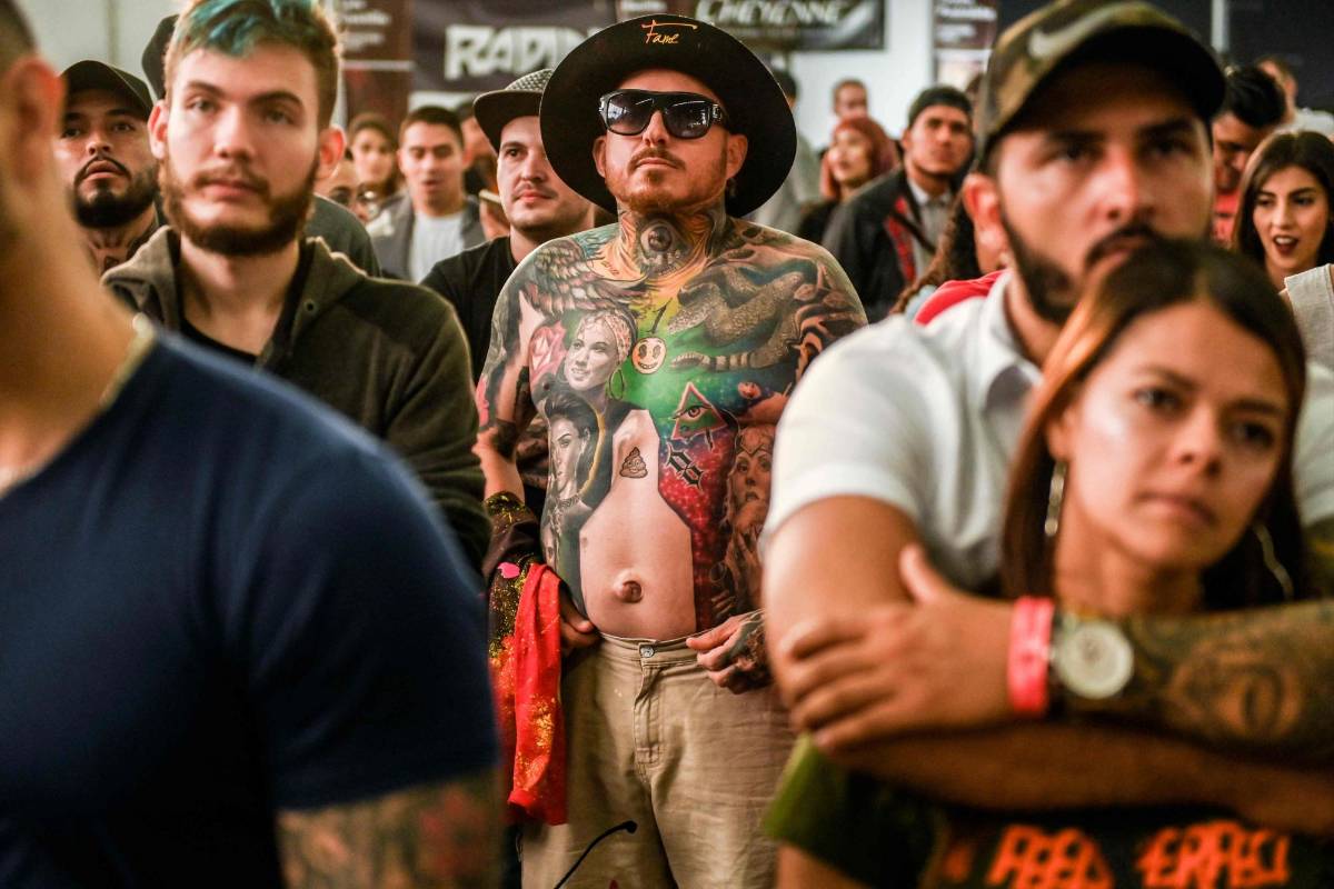 Asistentes a Expotatuaje 2019. Foto: AFP