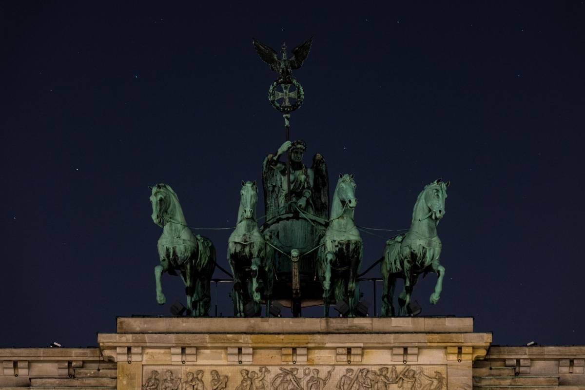 La Puerta de Brandeburgo, uno de los principales monumentos de Berlín, en Alemania. Foto: Efe