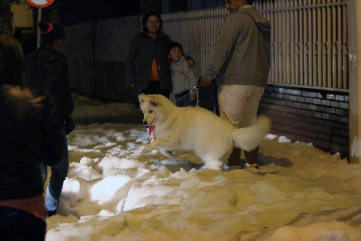El temporal generó láminas de agua de entre 15 y 20 centímetros acompañadas de capas de hielo. FOTO COLPRENSA
