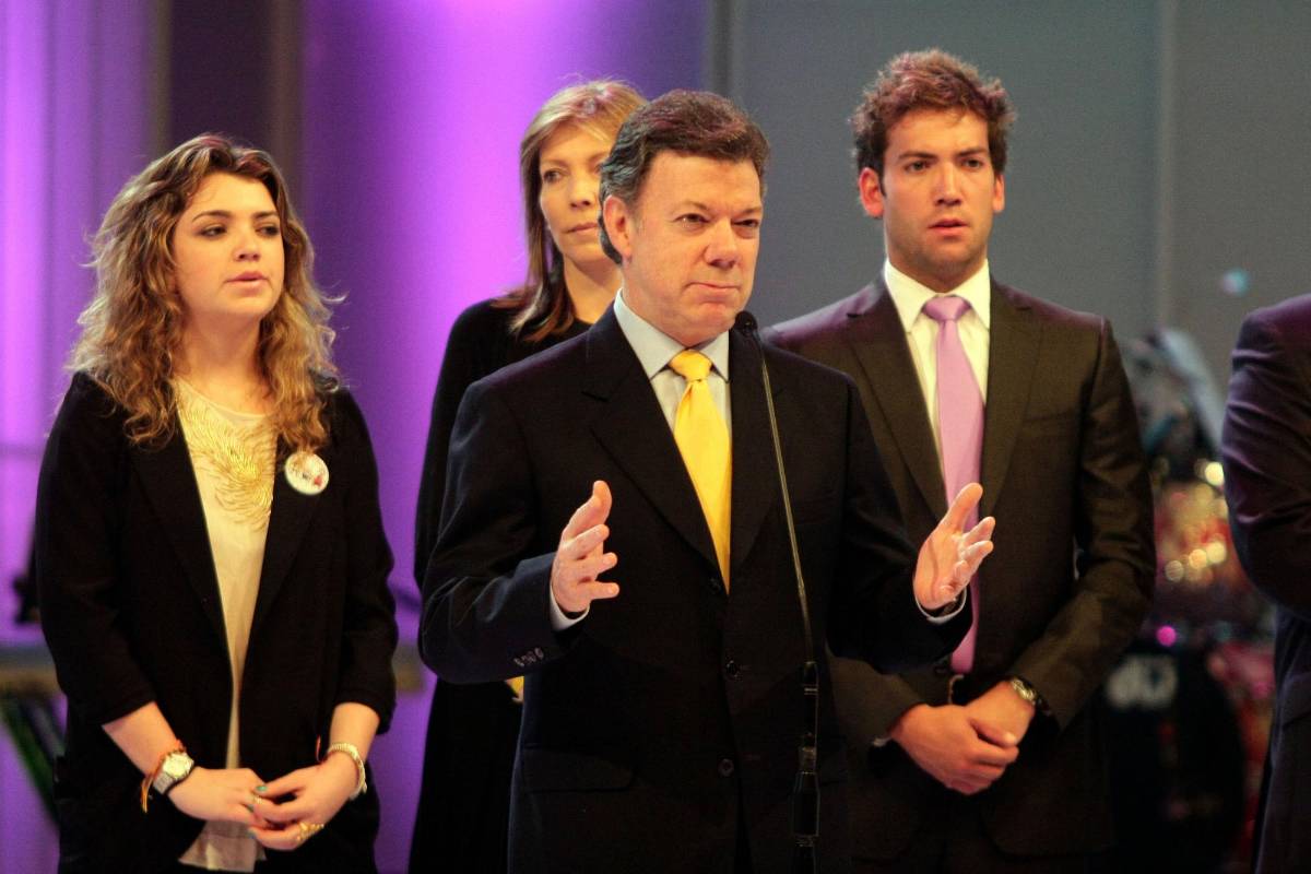 La familia Santos Rodríguez durante la Teletón 2010. FOTO COLPRENSA